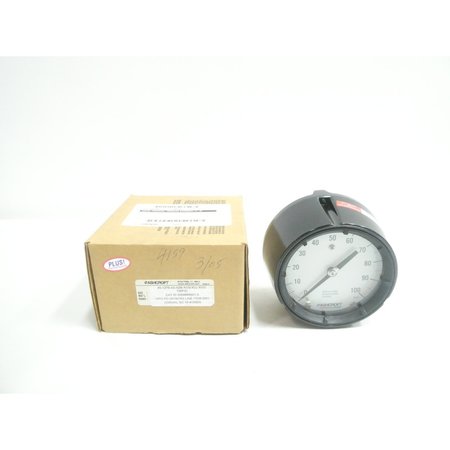 ASHCROFT 4-1/2IN 1/4IN 0-100PSI NPT PRESSURE GAUGE 45-1279-AS-02B-XOS-XLL-XSG